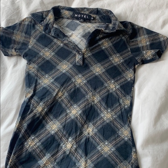 MINI DRESS 20'S CHECK BLACK GREY - Picture 2 of 2